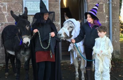 Anne Brown from Saintfield with Jack, Kathryn McKeag from Killinchy with Fire Cracker and Adam Brown