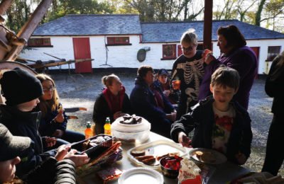 Some of our junior members tucking into tasty food!