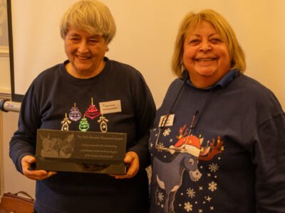 Olwen Brown received the Beth Sharples Memorial Award, presented by Sarah Booth